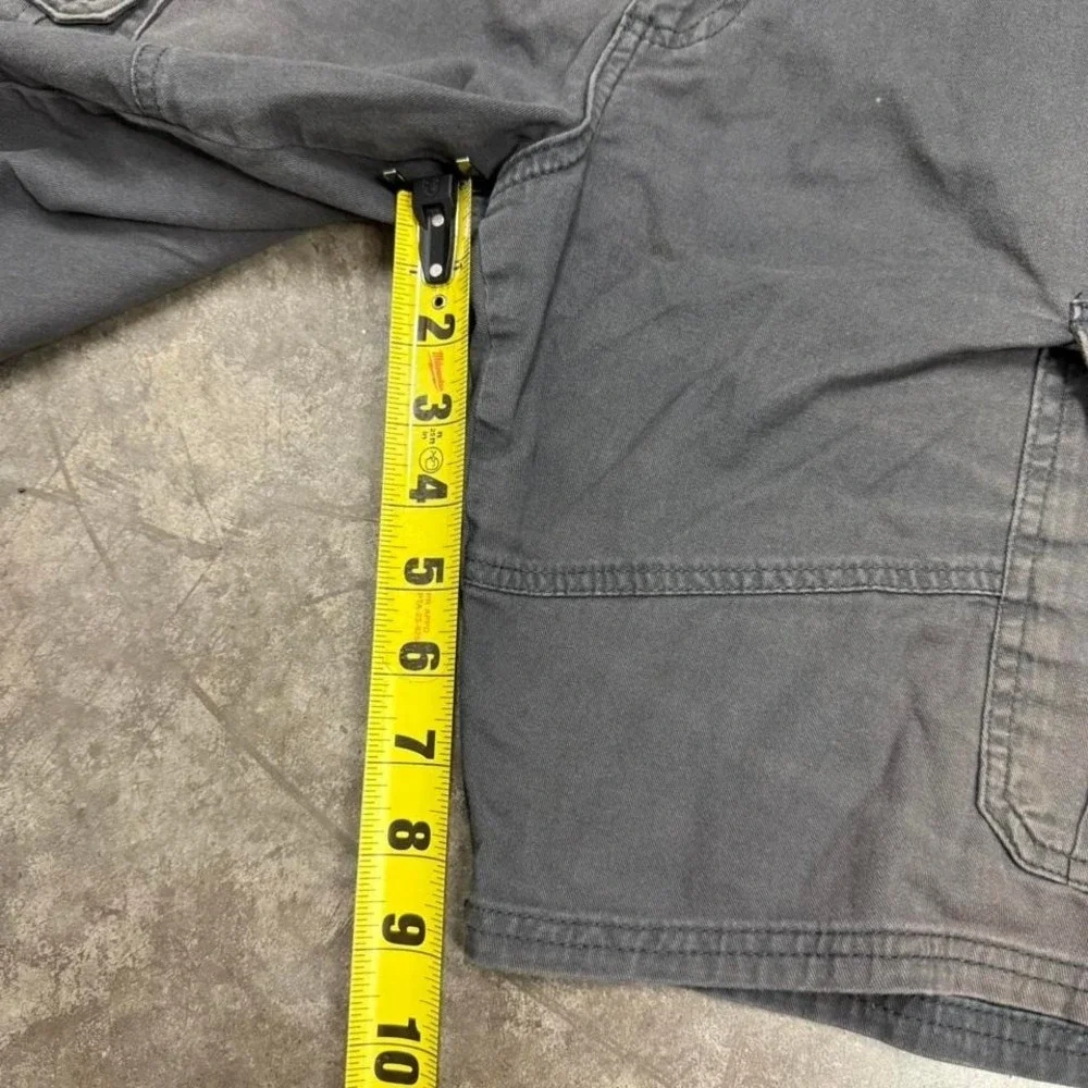 Wrangler Grey Distressed‎ & Faded Y2K Cargo Shorts Size 36